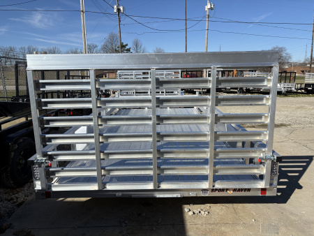 New 2026 Sport Haven 7'X14' DELUXE ALUMINUM W/ATV RAMP SIDES ATV Trailer