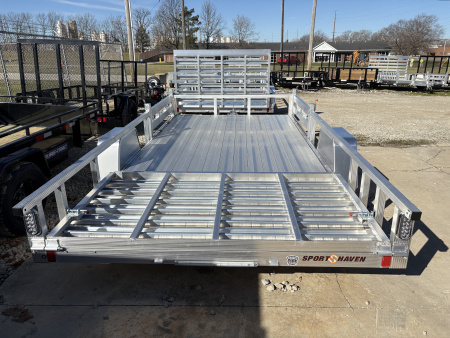 New 2026 Sport Haven 7'X14' DELUXE ALUMINUM W/ATV RAMP SIDES ATV Trailer
