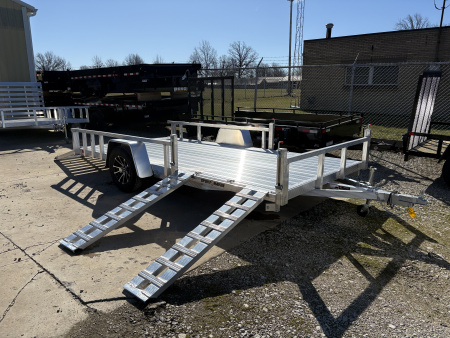 New 2026 Sport Haven 7'X14' DELUXE ALUMINUM W/ATV RAMP SIDES ATV Trailer
