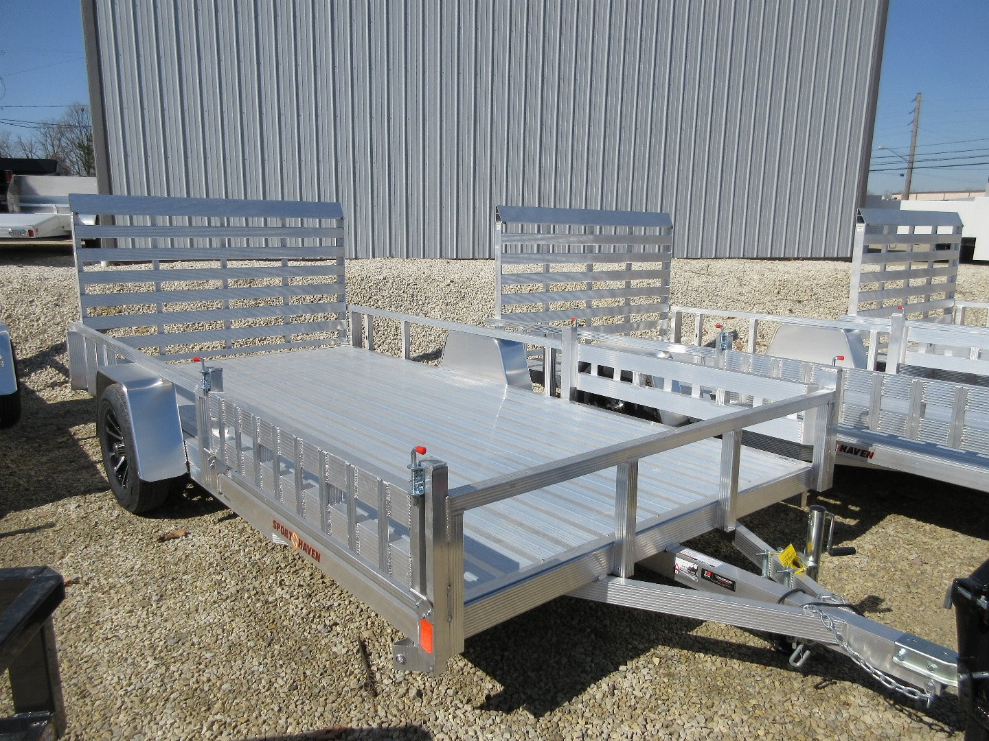 New 2026 Sport Haven 7'X14' DELUXE ALUMINUM W/ATV RAMP SIDES ATV Trailer