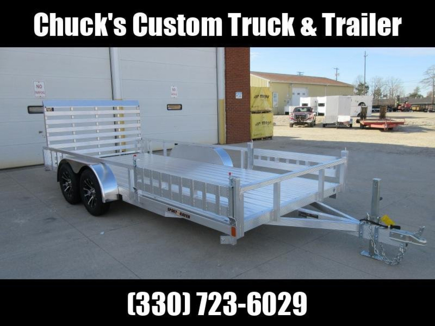 New 2026 Sport Haven 7'X16' TANDEM DELUXE ALUMINUM W/ATV RAMP SIDES Utility Trailer