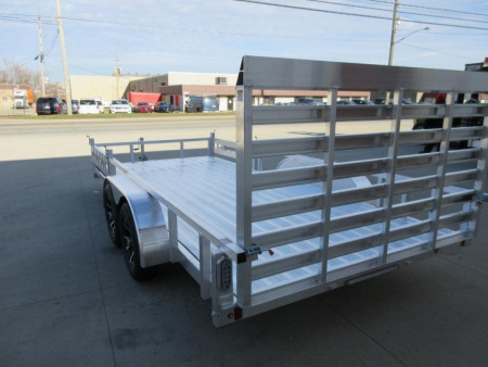 New 2026 Sport Haven 7'X16' TANDEM DELUXE ALUMINUM W/ATV RAMP SIDES Utility Trailer
