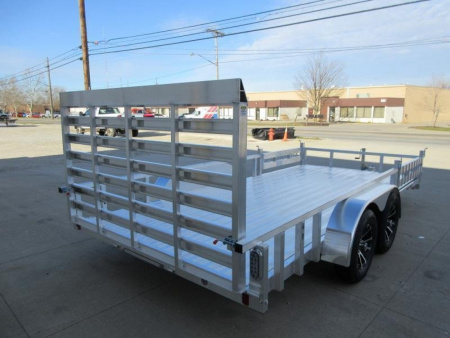 New 2026 Sport Haven 7'X16' TANDEM DELUXE ALUMINUM W/ATV RAMP SIDES Utility Trailer