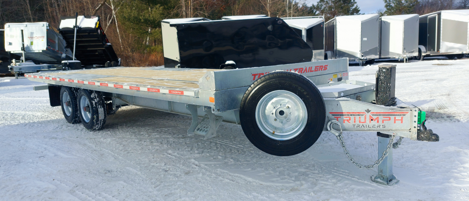 New 102 X 24 GALVANIZED POWER TILT DECK 10K AXLES TRIUMPH 2026