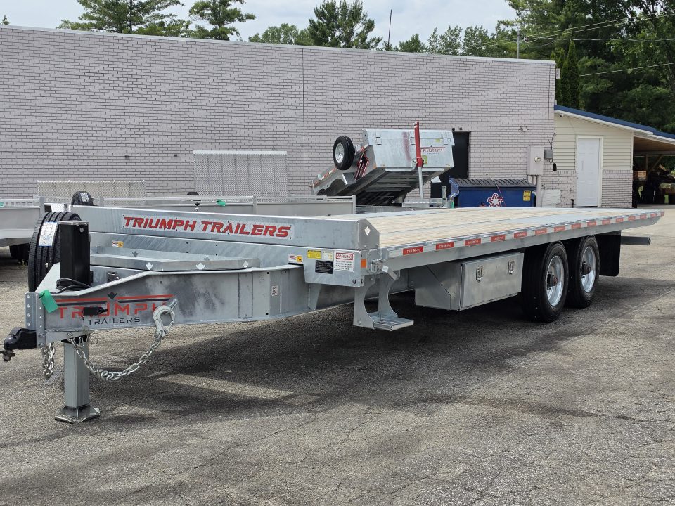 New 102 X 24 GALVANIZED POWER TILT DECK 10K AXLES TRIUMPH 2026 HYDRAULIC JACK