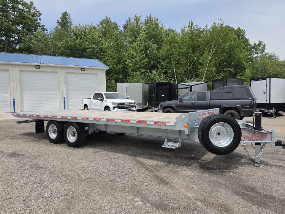 New 102 X 24 GALVANIZED POWER TILT DECK 10K AXLES TRIUMPH 2026 HYDRAULIC JACK