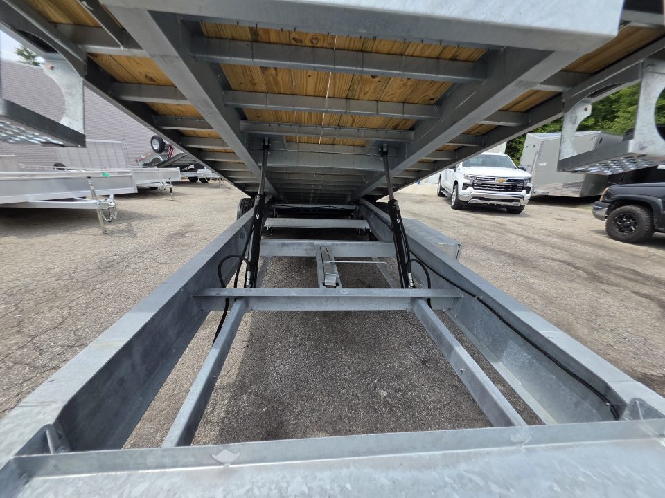 New 102 X 24 GALVANIZED POWER TILT DECK 10K AXLES TRIUMPH 2026 HYDRAULIC JACK
