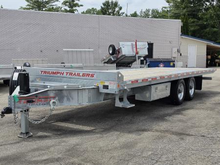 New 102 X 24 GALVANIZED POWER TILT DECK 10K AXLES TRIUMPH 2026 HYDRAULIC JACK