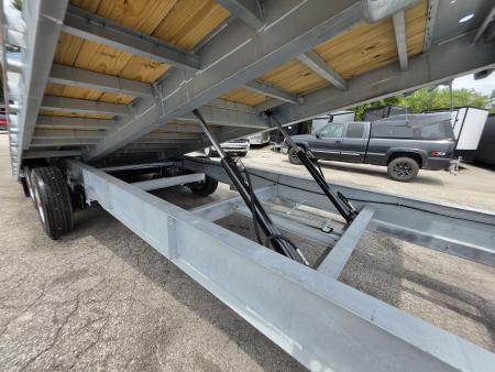 New 102 X 24 GALVANIZED POWER TILT DECK 10K AXLES TRIUMPH 2026 HYDRAULIC JACK
