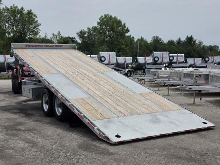 New 102 X 24 GALVANIZED POWER TILT DECK 10K AXLES TRIUMPH 2026 HYDRAULIC JACK