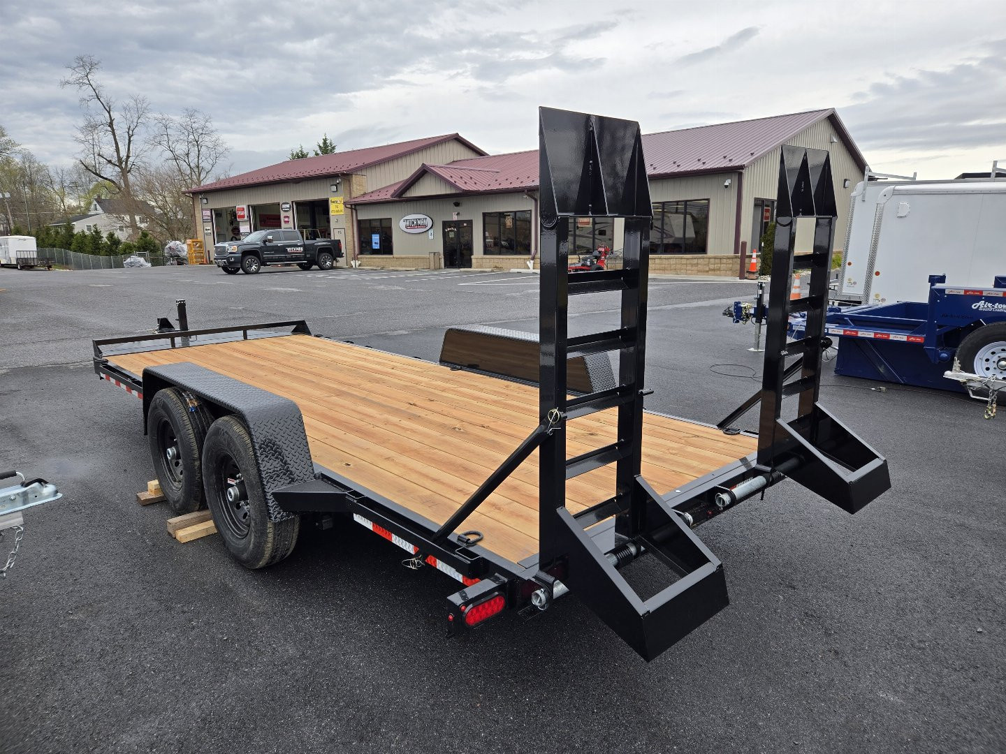 New 7 x 18 B-Wise EH18-12 Low Profile Implement Equipment Trailer, 12k