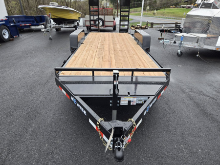 New 7 x 18 B-Wise EH18-12 Low Profile Implement Equipment Trailer, 12k