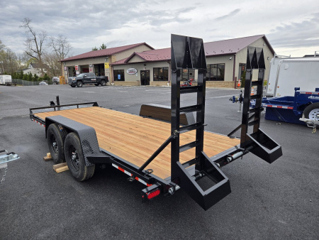 New 7 x 18 B-Wise EH18-12 Low Profile Implement Equipment Trailer, 12k