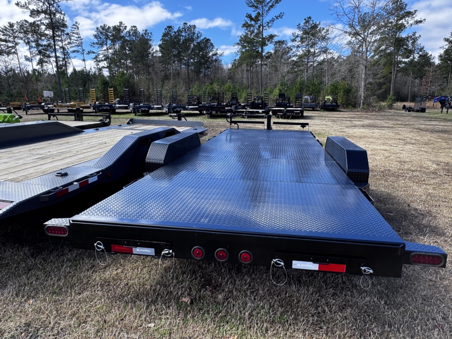 New 2026 Iron Bull 83X22 STEEL DECK W/ SLIDE IN RAMPS Equipment Trailer