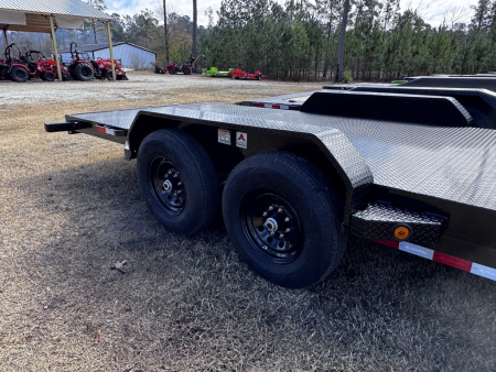 New 2026 Iron Bull 83X22 STEEL DECK W/ SLIDE IN RAMPS Equipment Trailer