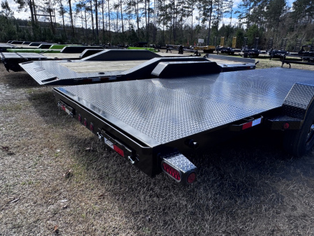 New 2026 Iron Bull 83X22 STEEL DECK W/ SLIDE IN RAMPS Equipment Trailer
