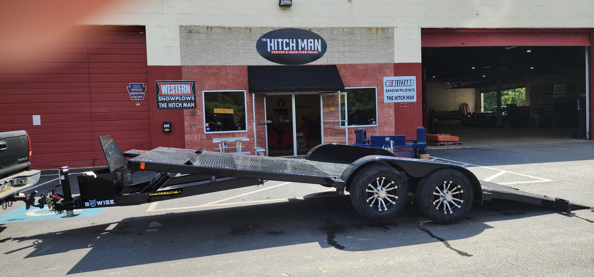 New 7 x 20 BWISE Hydraulic Tilt Car Hauler Car / Racing Trailer 10k