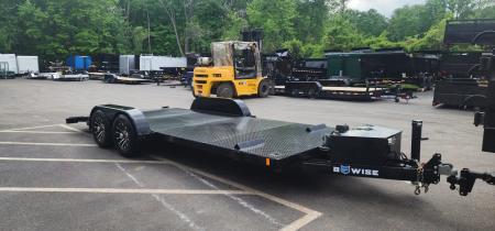 New 7 x 20 BWISE Hydraulic Tilt Car Hauler Car / Racing Trailer 10k***Smity Winch Package