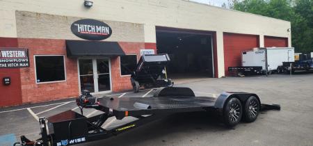New 7 x 20 BWISE Hydraulic Tilt Equipment /Car Hauler Trailer 10k**Smity Winch Package