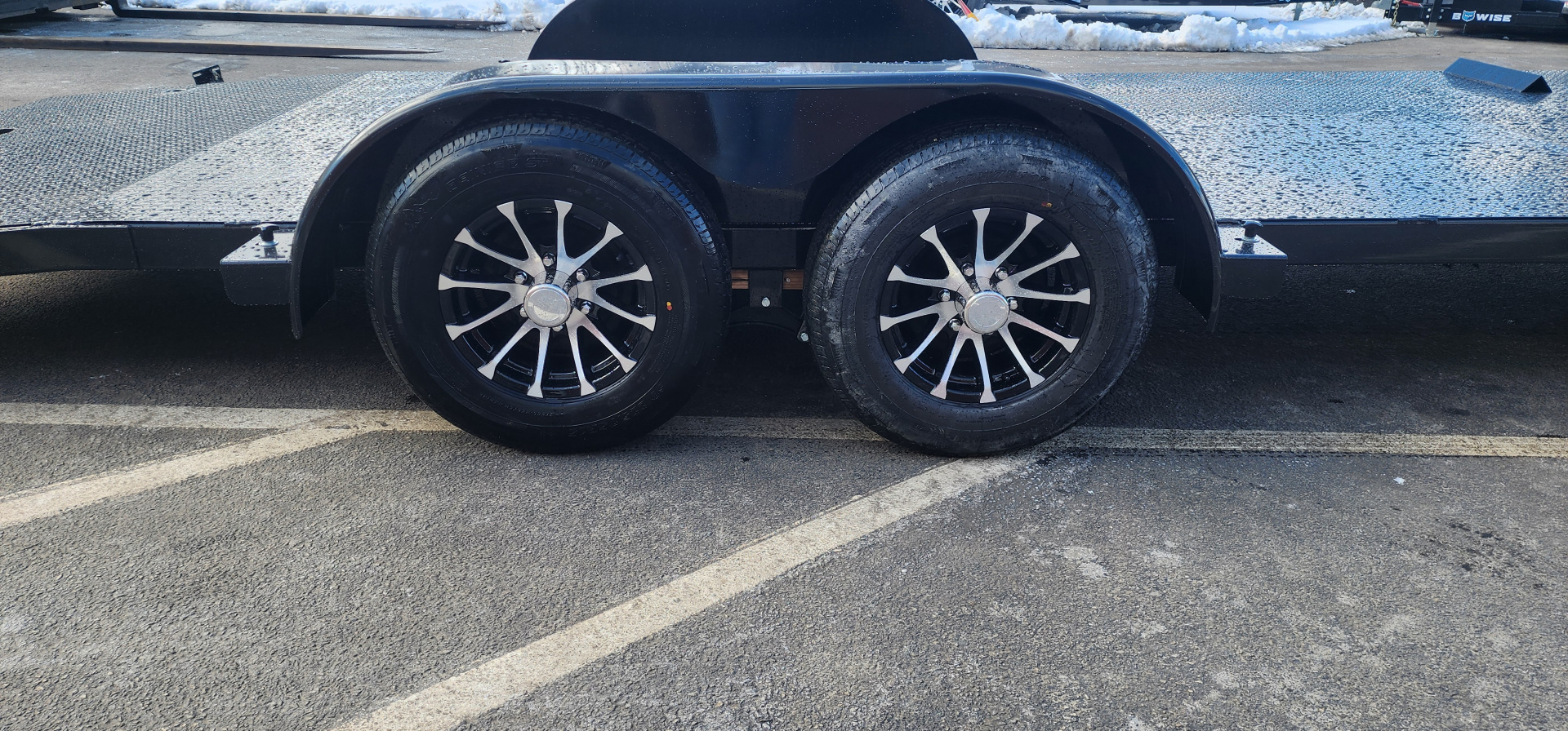 New 7 x 20 BWISE Hydraulic Tilt Equipment /Car Hauler Trailer 10k**Gen2 Smity-built Winch