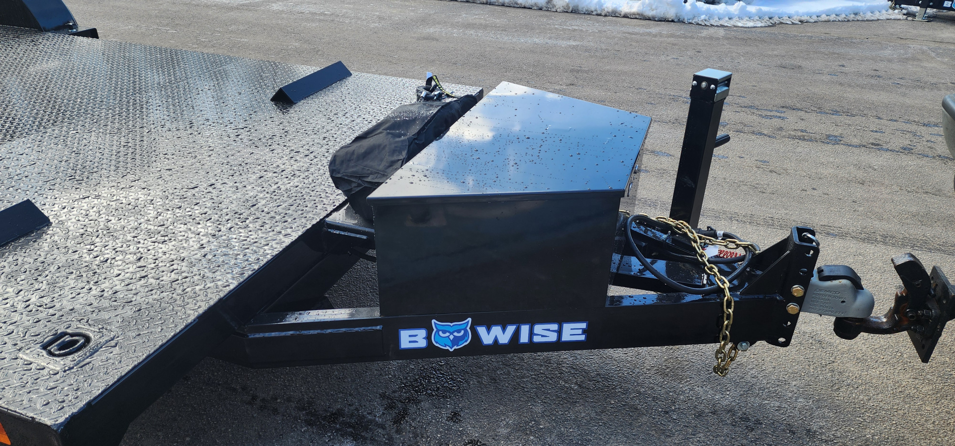 New 7 x 20 BWISE Hydraulic Tilt Equipment /Car Hauler Trailer 10k**Gen2 Smity-built Winch