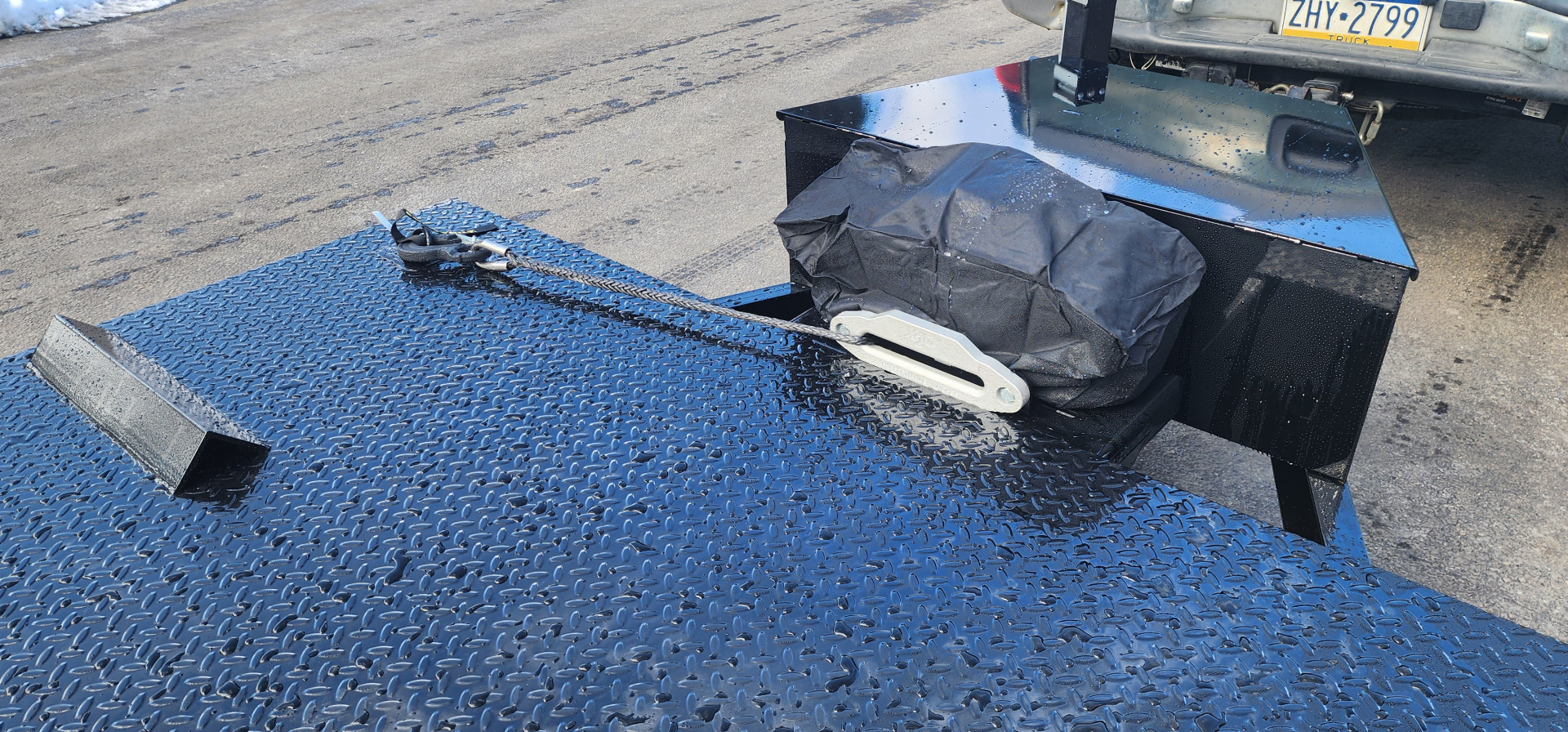 New 7 x 20 BWISE Hydraulic Tilt Equipment /Car Hauler Trailer 10k**Gen2 Smity-built Winch