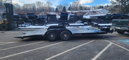 New 7 x 20 BWISE Hydraulic Tilt Equipment /Car Hauler Trailer 10k**Gen2 Smity-built Winch