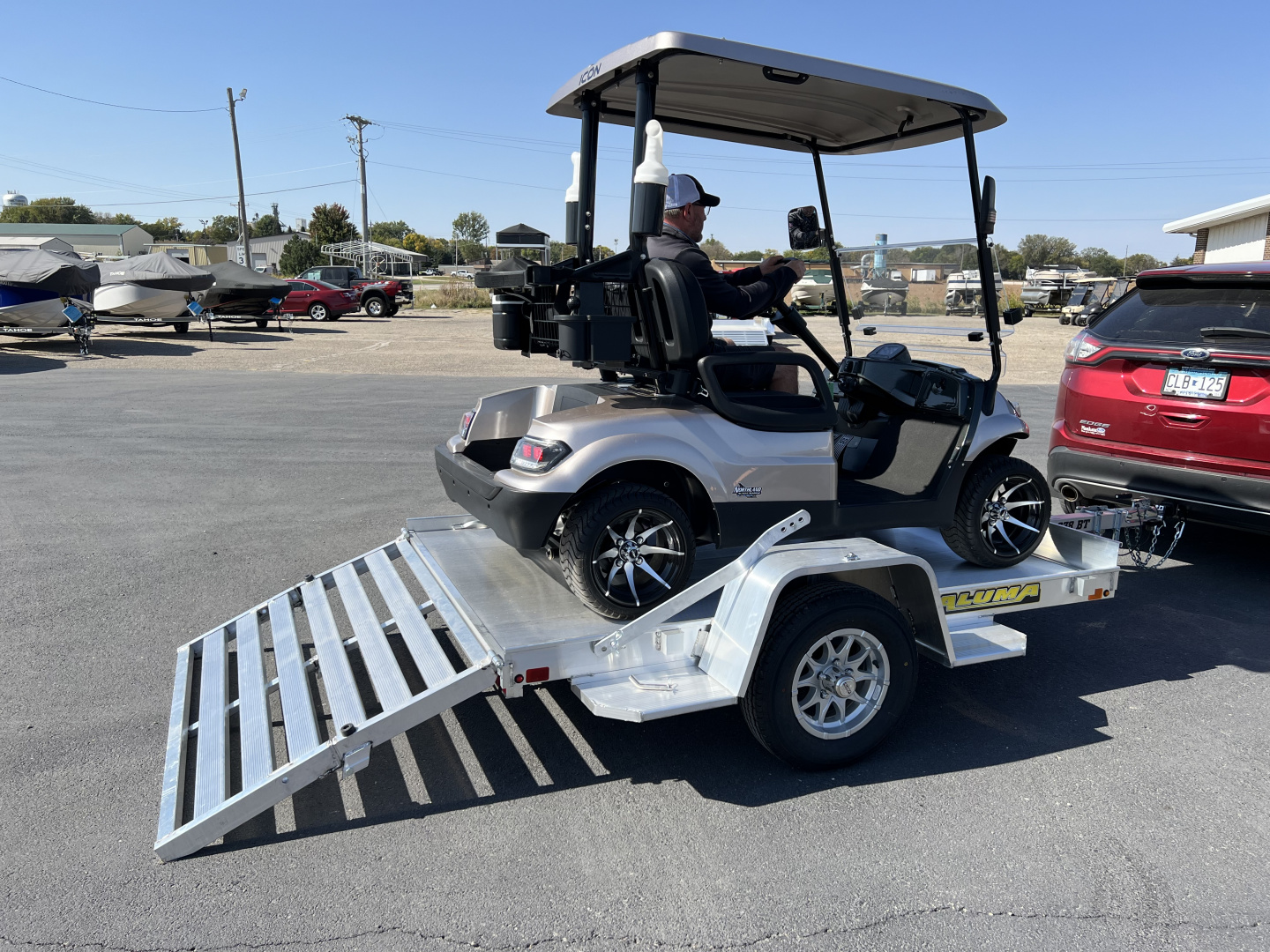 New 2027 Aluma 5'3" x 8 LW Utility Trailer w/ Bi-Fold Gate