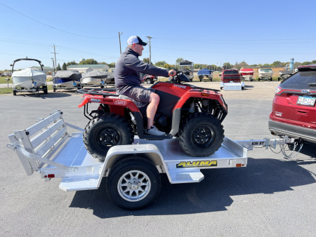 New 2027 Aluma 5'3  x 8 LW Utility Trailer w/ Bi-Fold Gate