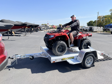 New 2027 Aluma 5'3" x 8 LW Utility Trailer w/ Bi-Fold Gate