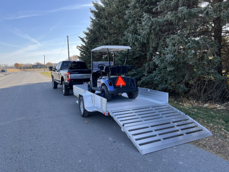 New 2027 Aluma 6'9" x 12 SR Utility Trailer w/ Side Ramps/Solid Rear Sides & Bi-Fold Gate