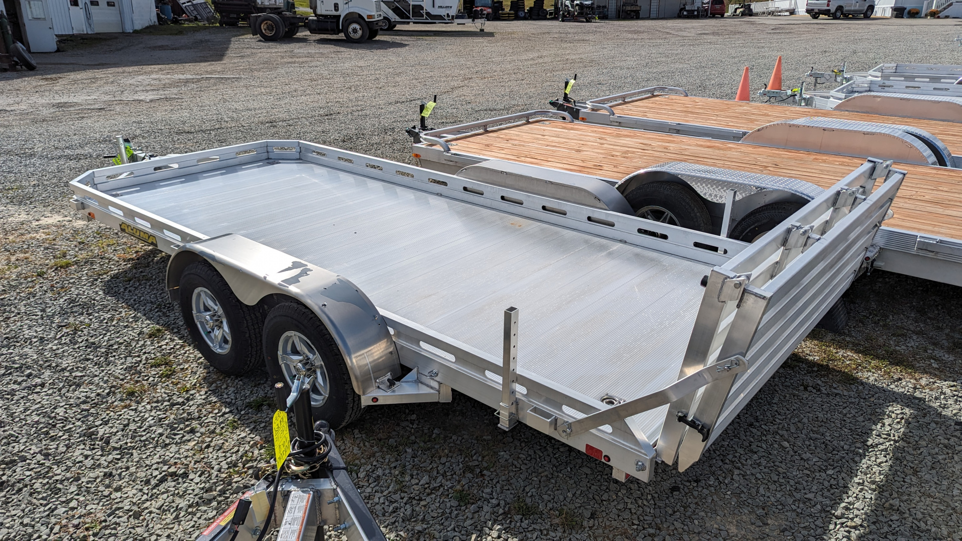 New 2027 Aluma 6'6" x 18 Utility Trailer w/ Bi-Fold Gate