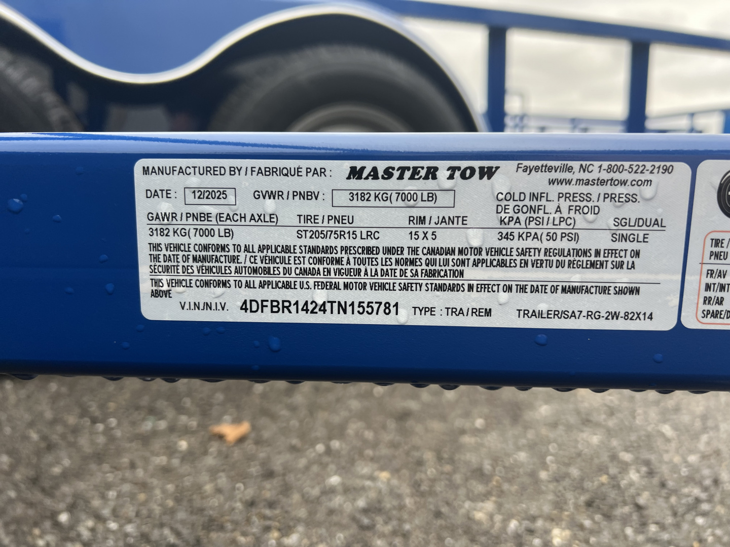New 2026 Master Tow 6.10X14 7K Tube Top Utility Trailer