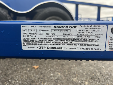 New 2026 Master Tow 6.10X14 7K Tube Top Utility Trailer