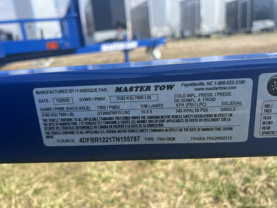 New 2026 Master Tow 6.10X12 7K Utility Trailer