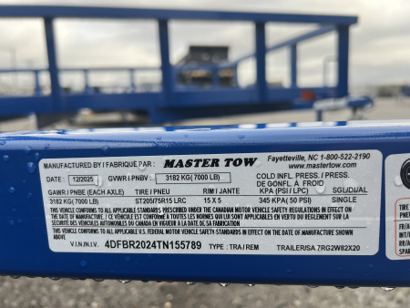 New 2026 Master Tow 6.10X20 7K Utility Trailer
