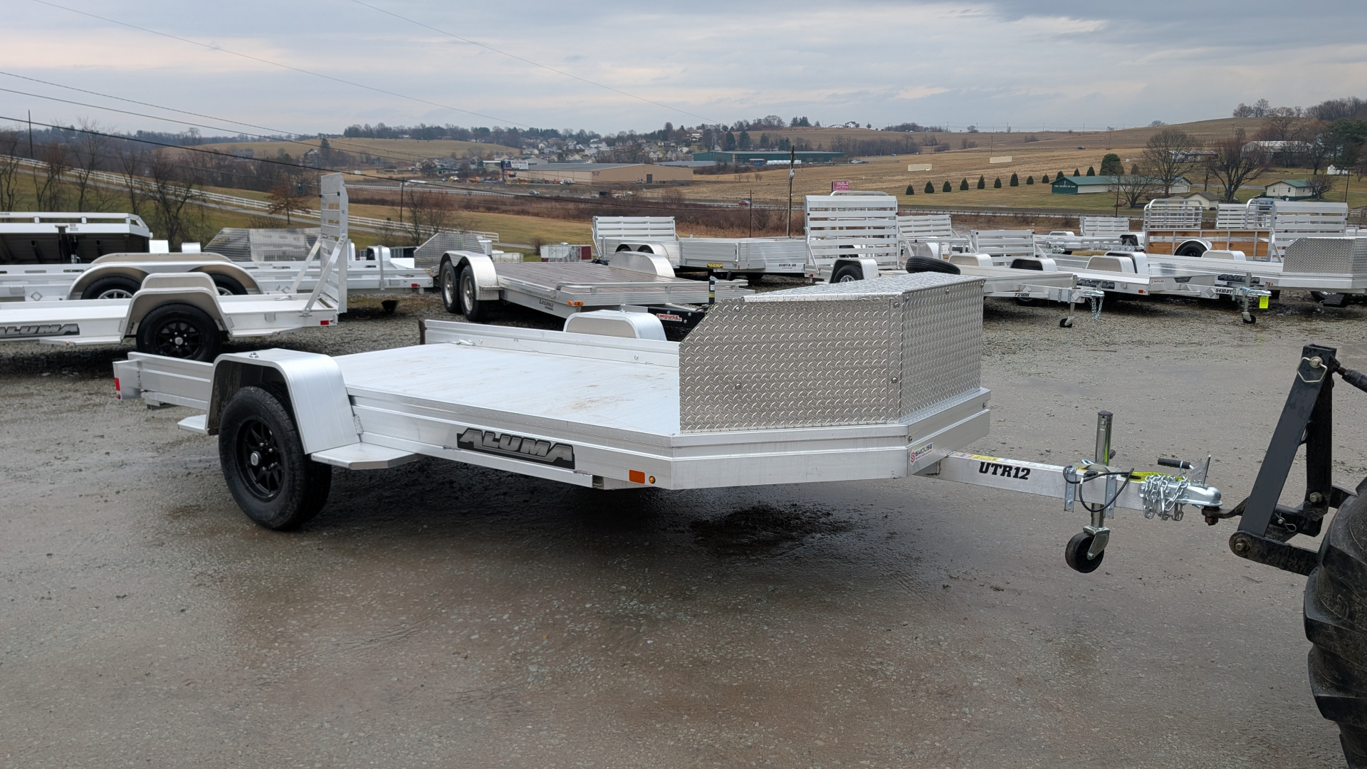 New 2027 Aluma 12' UTV Trailer w/ Pull Out Ramp
