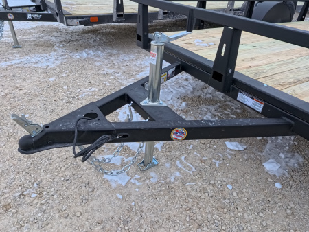 New 2026 HTC 7 x 12 Steel Utility Trailer with 2990 lb. GVWR & Anchor Management Post Side Rails - 4 Hole Securing Options