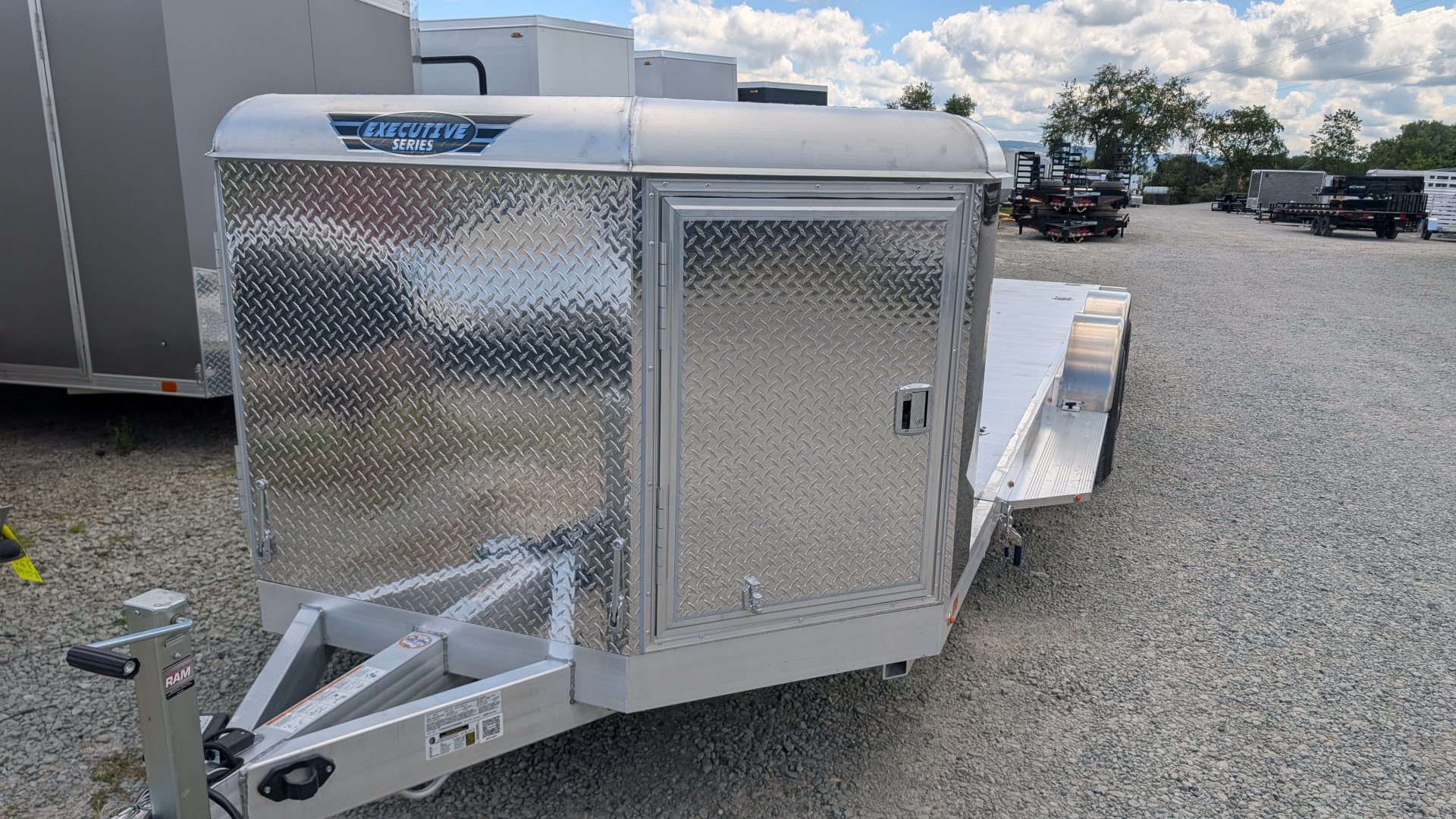 New 2027 Aluma 20' (20" Stationary + 20' Tilt) HD XL Executive Tilt Car Hauler w/ Cargo Box