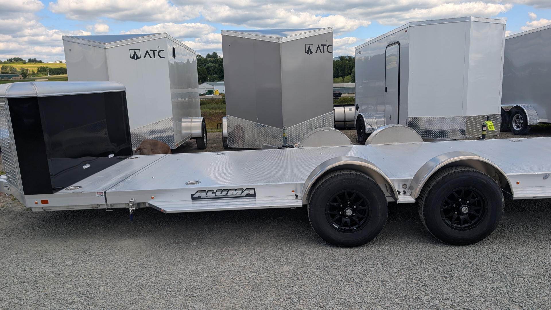 New 2027 Aluma 20' (20" Stationary + 20' Tilt) HD XL Executive Tilt Car Hauler w/ Cargo Box