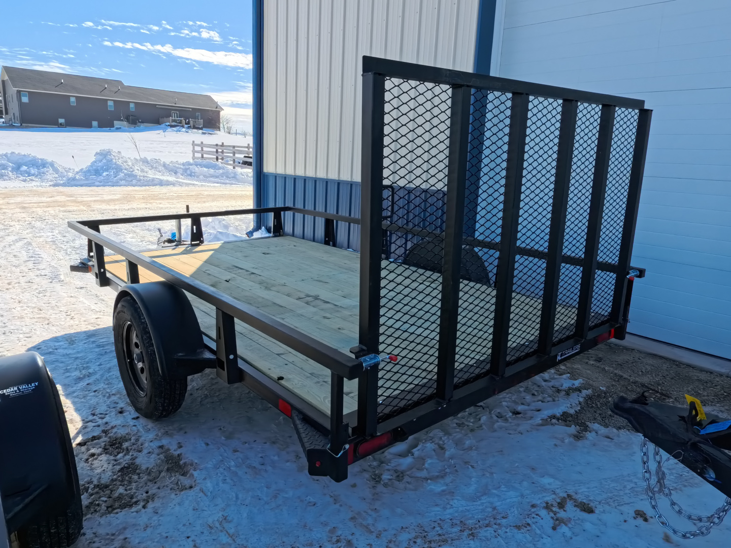 New 2026 HTC 7 x 12 Steel Utility Trailer with Anchor Management Post Side Rails - 4 Hole Securing Options