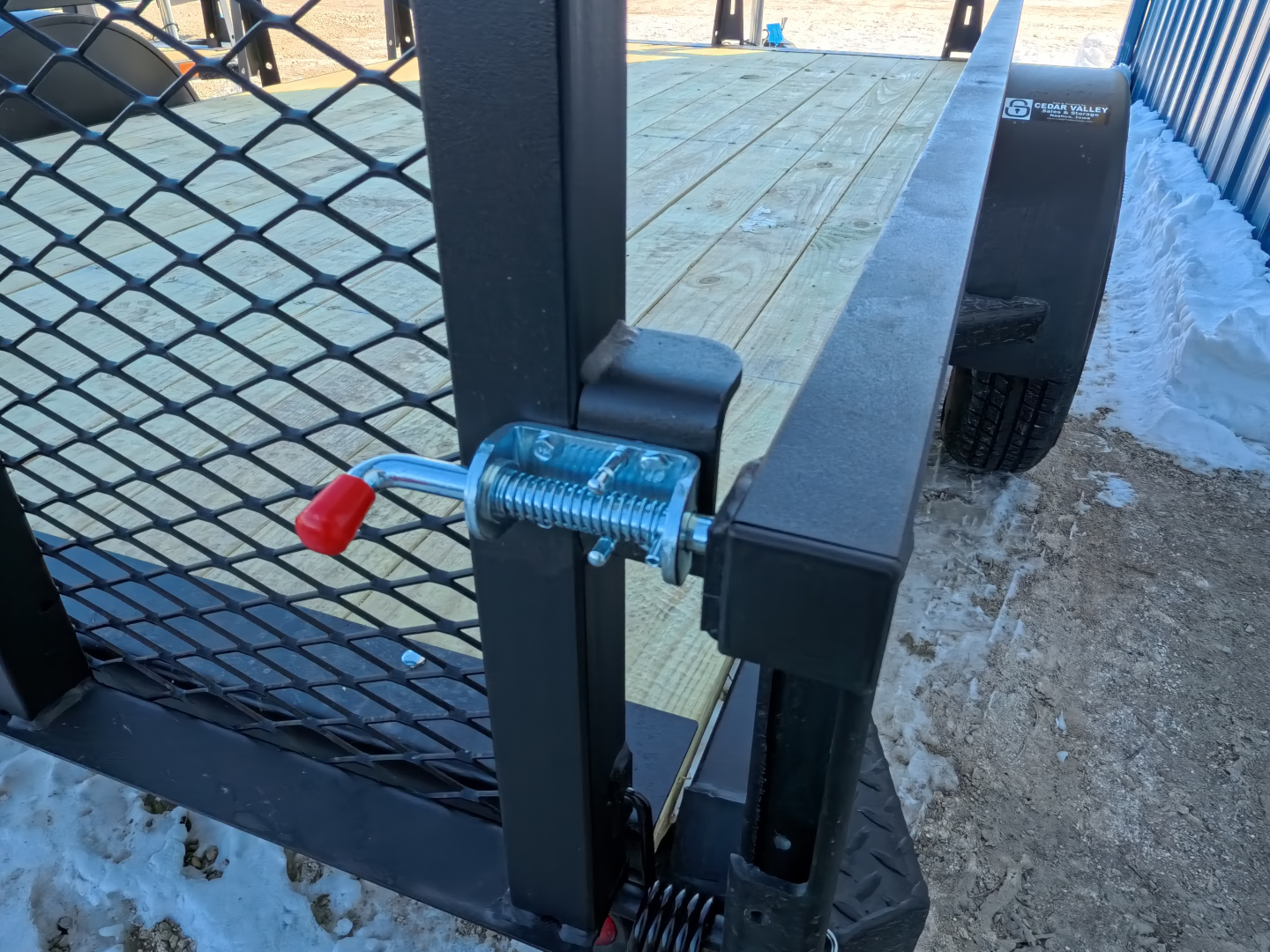 New 2026 HTC 7 x 12 Steel Utility Trailer with Anchor Management Post Side Rails - 4 Hole Securing Options