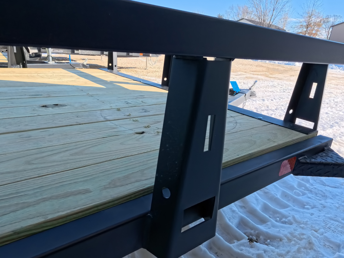 New 2026 HTC 7 x 12 Steel Utility Trailer with Anchor Management Post Side Rails - 4 Hole Securing Options