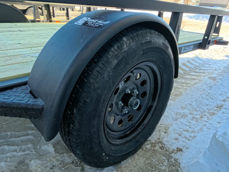 New 2026 HTC 7 x 12 Steel Utility Trailer with Anchor Management Post Side Rails - 4 Hole Securing Options