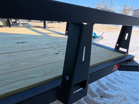 New 2026 HTC 7 x 12 Steel Utility Trailer with Anchor Management Post Side Rails - 4 Hole Securing Options