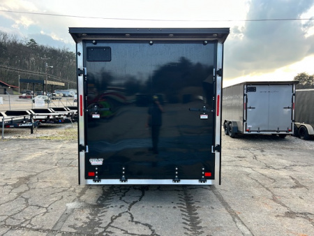 New Stealth Aluminum Enclosed 7x14 XLT Pro Series 7K- Black W/ Black Trim & Wing