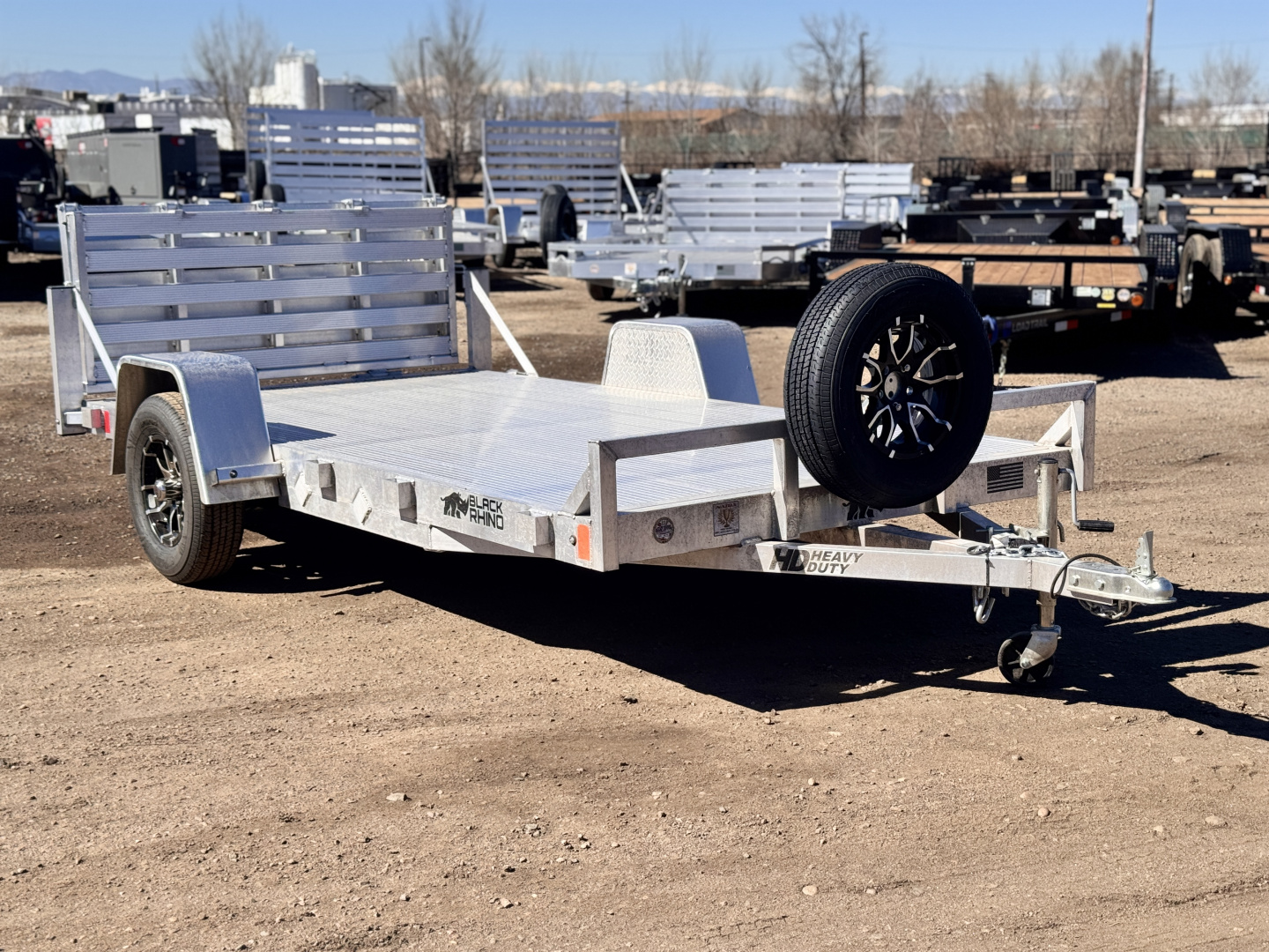 New 2026 Black Rhino 6-10 Aluminum Bi-Fold Gate Utility Series - 3K GVWR