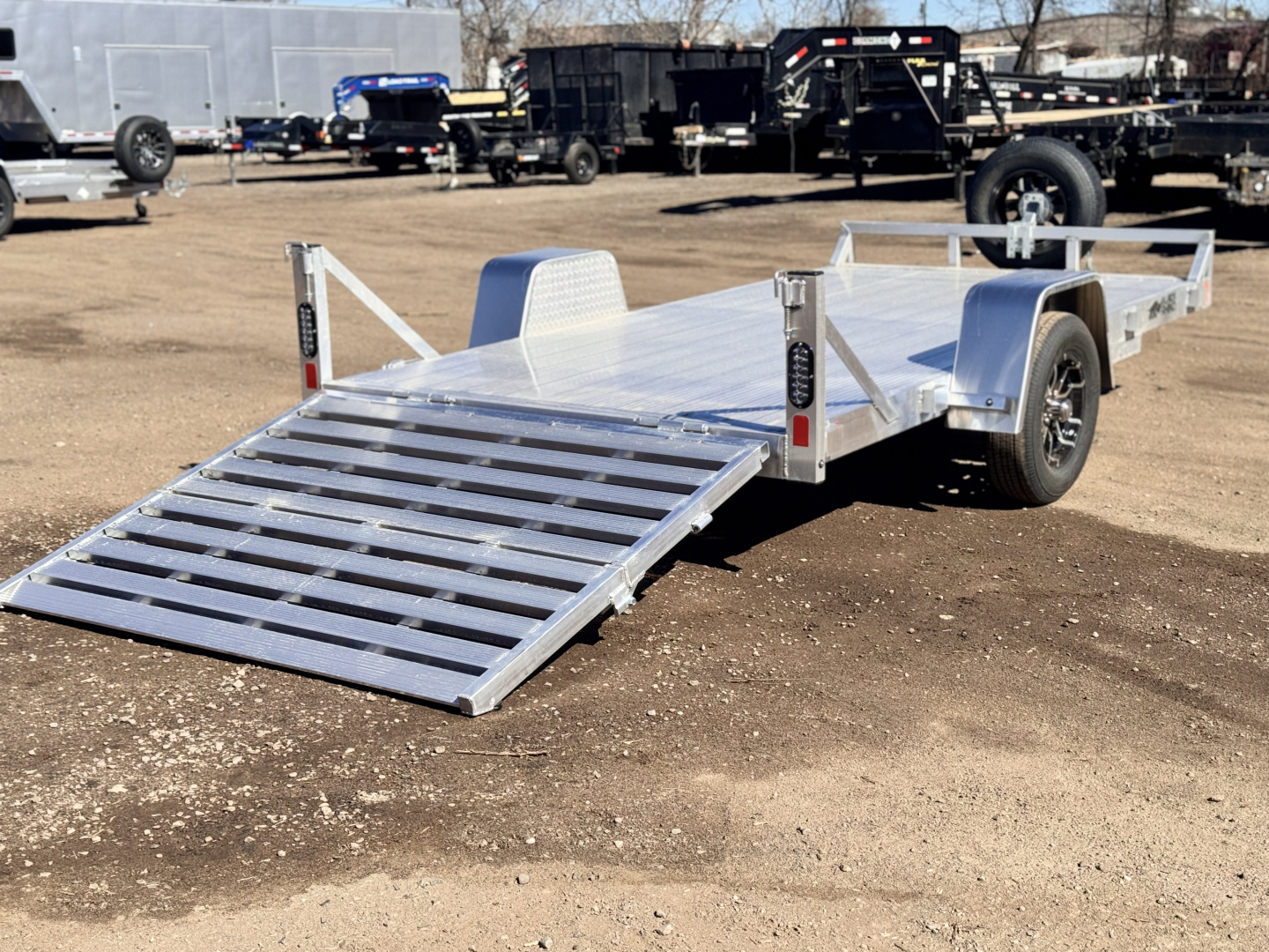 New 2026 Black Rhino 6-10 Aluminum Bi-Fold Gate Utility Series - 3K GVWR