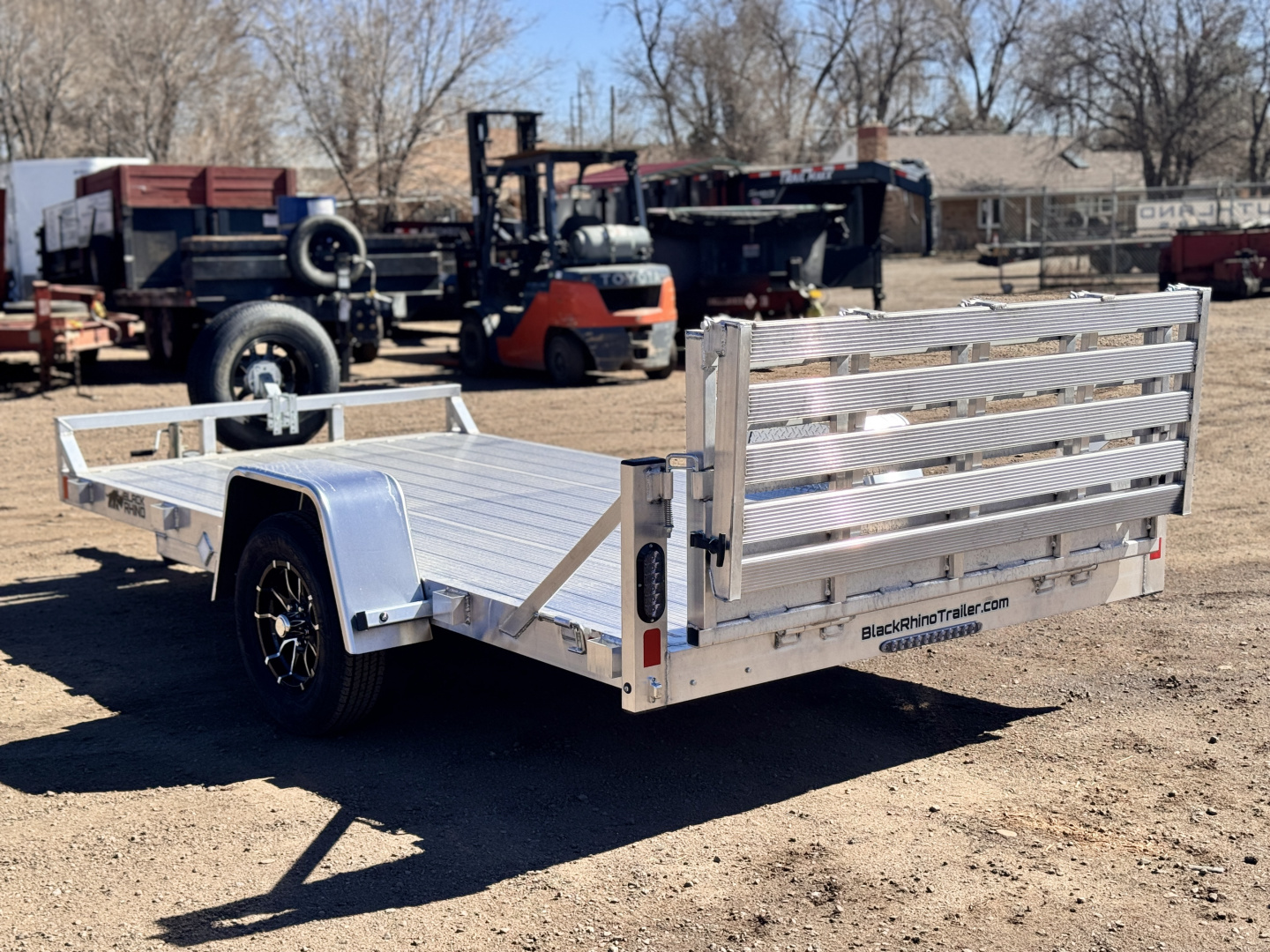 New 2026 Black Rhino 6-10 Aluminum Bi-Fold Gate Utility Series - 3K GVWR