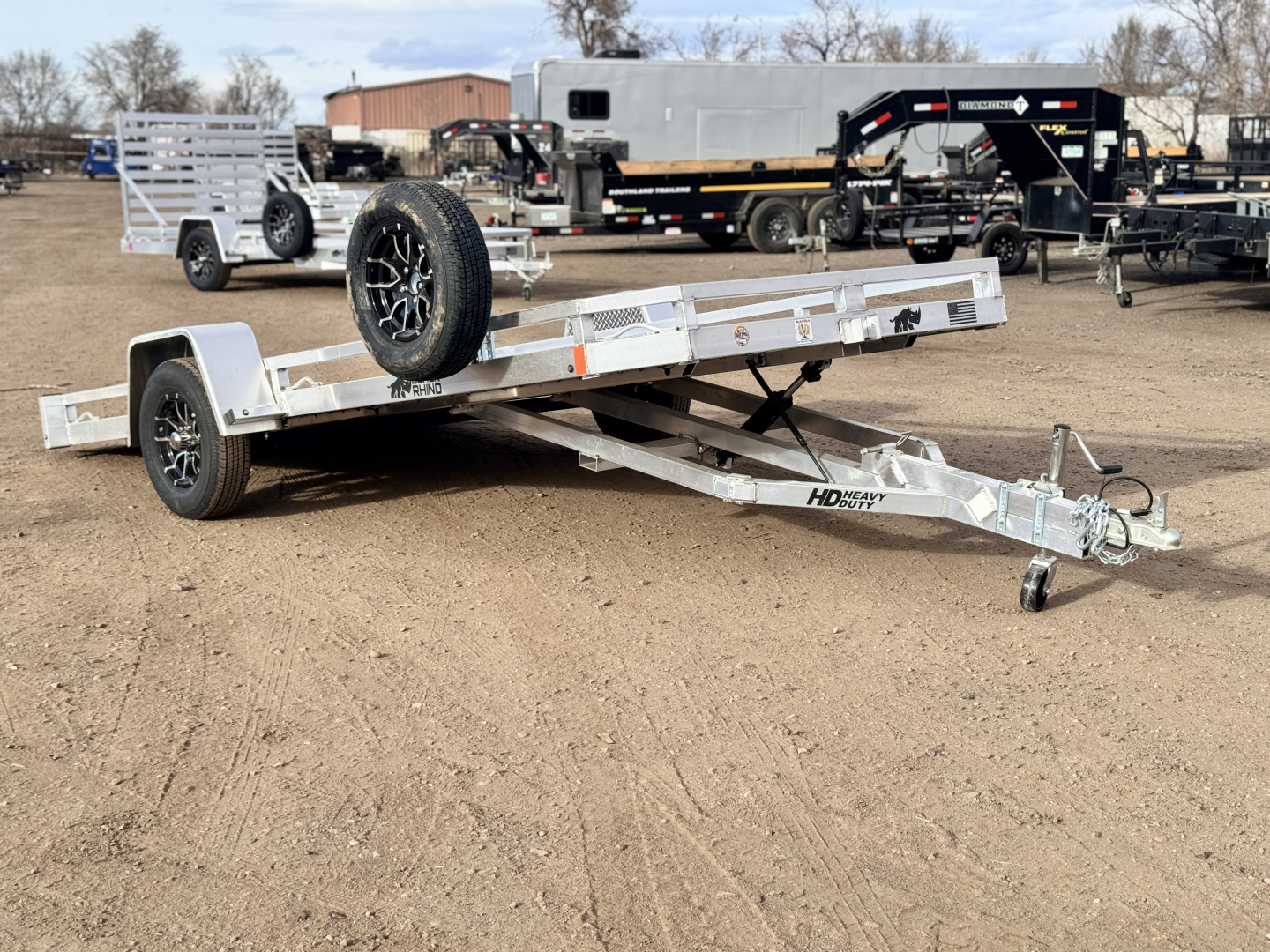 New 2026 Black Rhino 7-14 Aluminum Tilt Deck Utility 3K GVWR